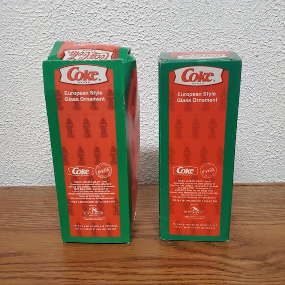 Christmas Ornaments Coca Cola European Style Glass - Kurt Adler - Picture 2 of 3